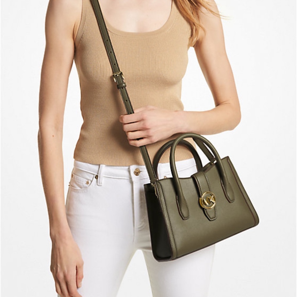 MICHAEL KORS
Gabby Small Faux Leather Satchel
COLOR OLIVE
NWT - Picture 3 of 3
